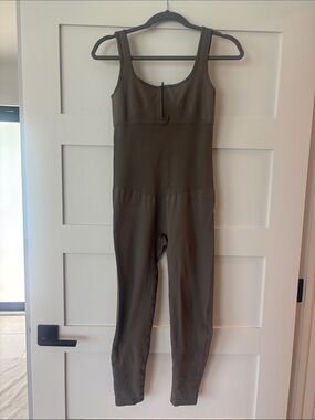 Olive Green Sleek One-Piece Jumpsuit